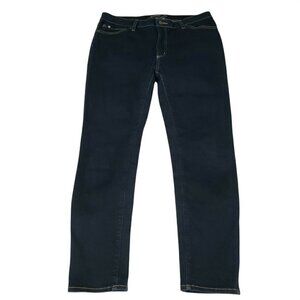 Betabrand Jeans 33 Short Blue Straight Leg Dark Wash 33S Stretch Denim High-Rise